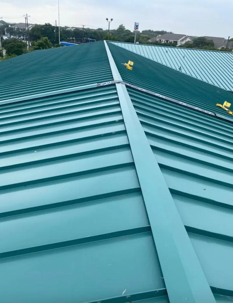 Green commercial metal roof ridge and valley for Metal Roof Repair in Nevada